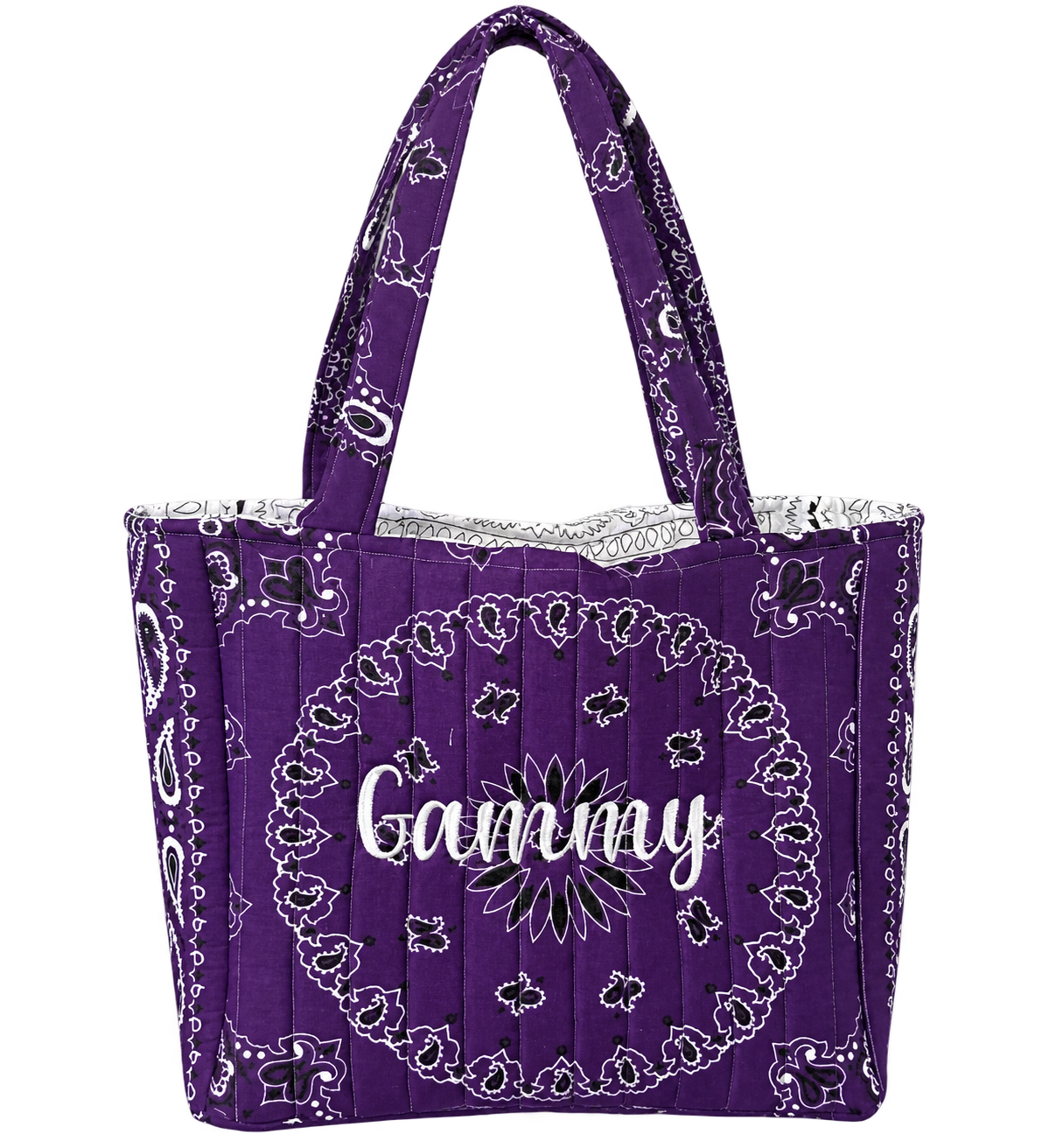 Purple Gammy Sunset medium tote
